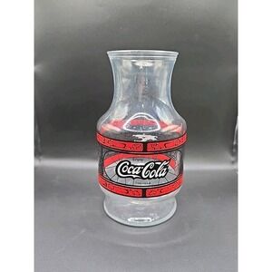 Vintage Godfather's Pizza Coca-Cola Glass 9" Pitcher Carafe